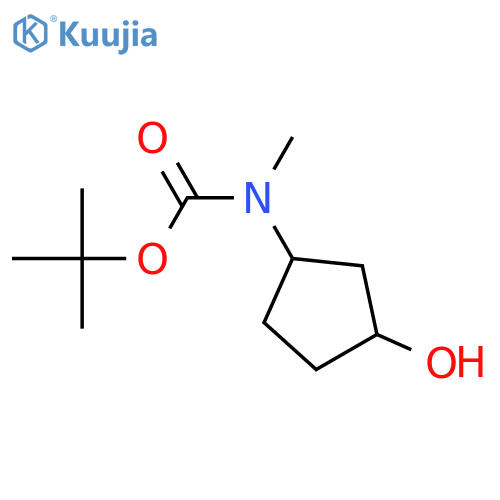 tert-butyl N-(3-hydroxycyclopentyl)-N-methyl-carbamate structure