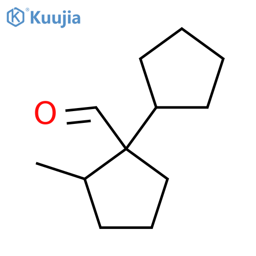 1-Cyclopentyl-2-methylcyclopentane-1-carbaldehyde structure
