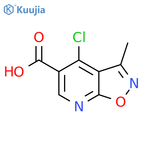 4-Chloro-3-methyl-[1,2]oxazolo[5,4-b]pyridine-5-carboxylic acid structure