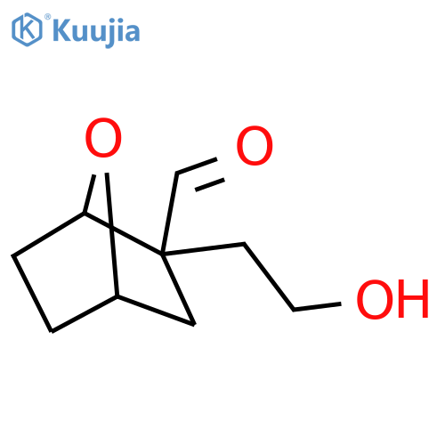 2-(2-hydroxyethyl)-7-oxabicyclo2.2.1heptane-2-carbaldehyde structure