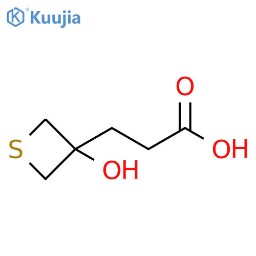 3-(3-hydroxythietan-3-yl)propanoic acid structure