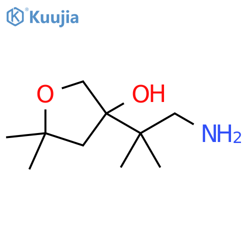 3-Furanol, 3-(2-amino-1,1-dimethylethyl)tetrahydro-5,5-dimethyl- structure