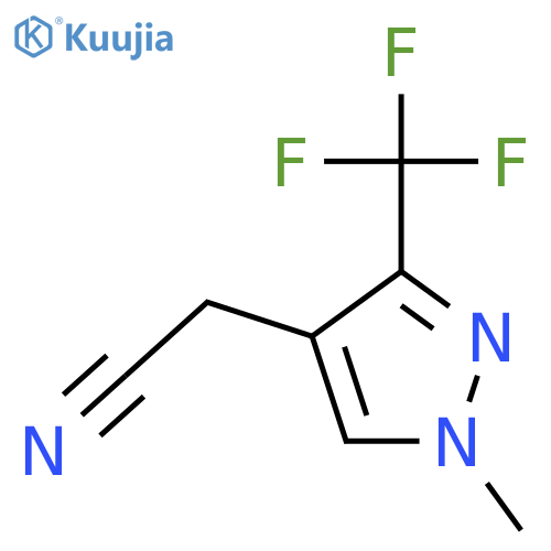 2-(1-methyl-3-(trifluoromethyl)-1H-pyrazol-4-yl)acetonitrile structure