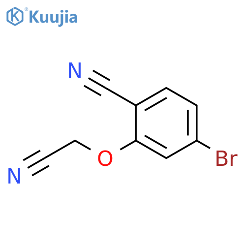 4-bromo-2-(cyanomethoxy)benzonitrile structure