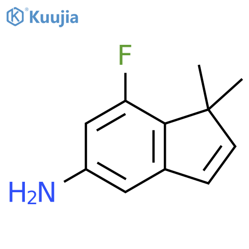 7-Fluoro-1,1-dimethyl-1H-inden-5-amine structure