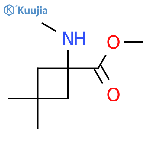 Methyl 3,3-dimethyl-1-(methylamino)cyclobutane-1-carboxylate structure