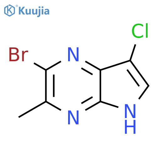 2-Bromo-7-chloro-3-methyl-5H-pyrrolo[2,3-b]pyrazine structure