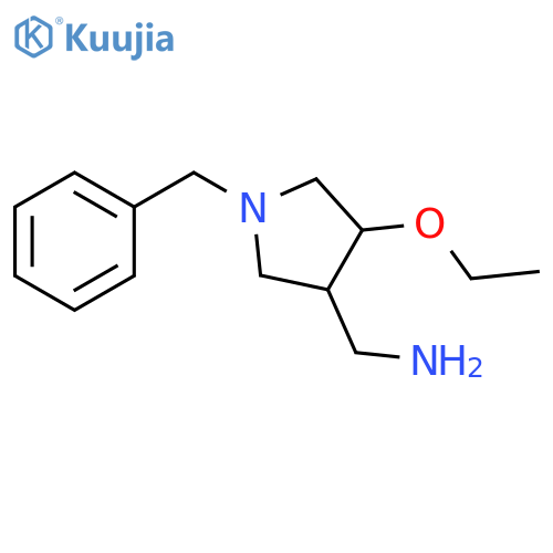 (1-benzyl-4-ethoxypyrrolidin-3-yl)methanamine structure