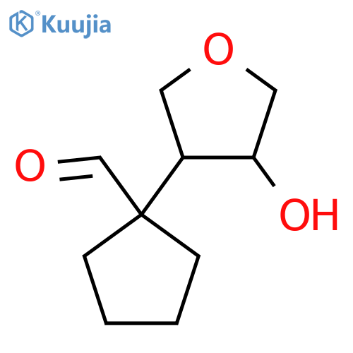 1-(4-Hydroxyoxolan-3-yl)cyclopentane-1-carbaldehyde structure