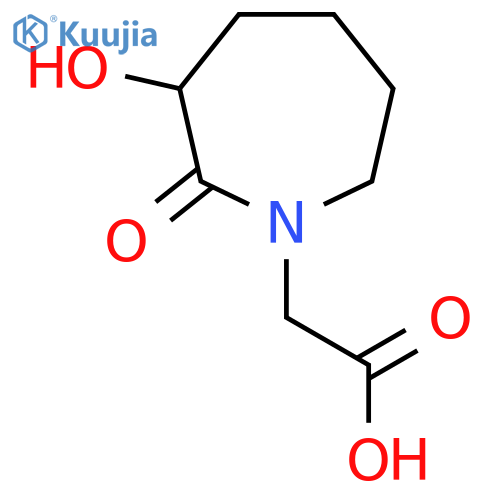 2-(3-Hydroxy-2-oxoazepan-1-yl)acetic acid structure