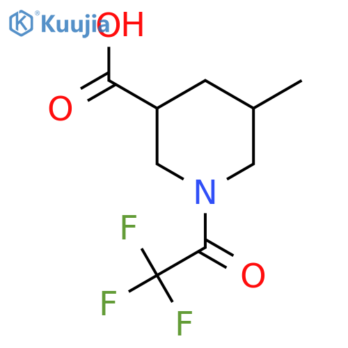 5-Methyl-1-(trifluoroacetyl)piperidine-3-carboxylic acid structure