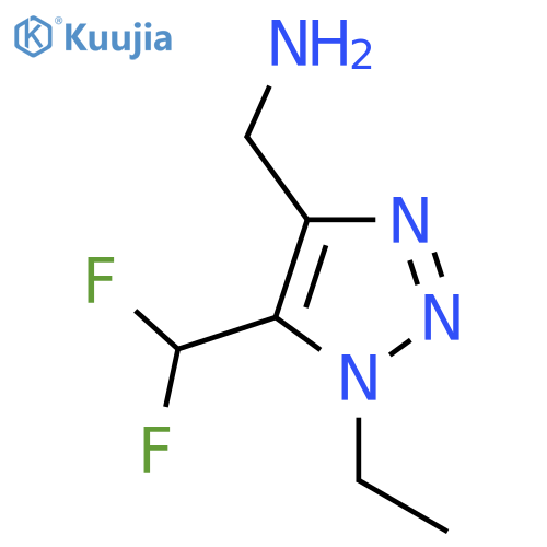 5-(difluoromethyl)-1-ethyl-1H-1,2,3-triazol-4-ylmethanamine structure