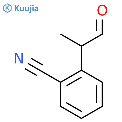 2-(1-oxopropan-2-yl)benzonitrile structure