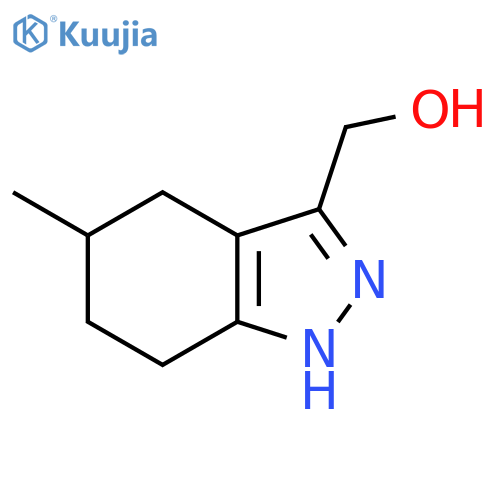 (5-methyl-4,5,6,7-tetrahydro-2H-indazol-3-yl)methanol structure