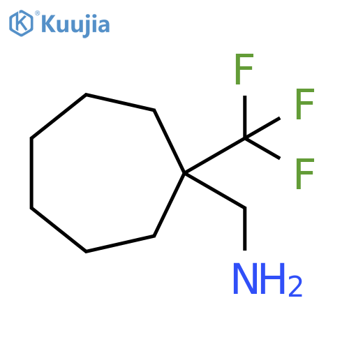 1-(trifluoromethyl)cycloheptylmethanamine structure