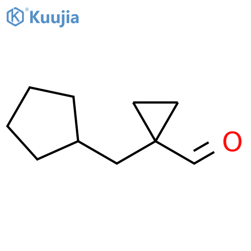1-(cyclopentylmethyl)cyclopropane-1-carbaldehyde structure