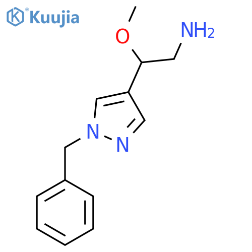 2-(1-Benzyl-1H-pyrazol-4-yl)-2-methoxyethan-1-amine structure