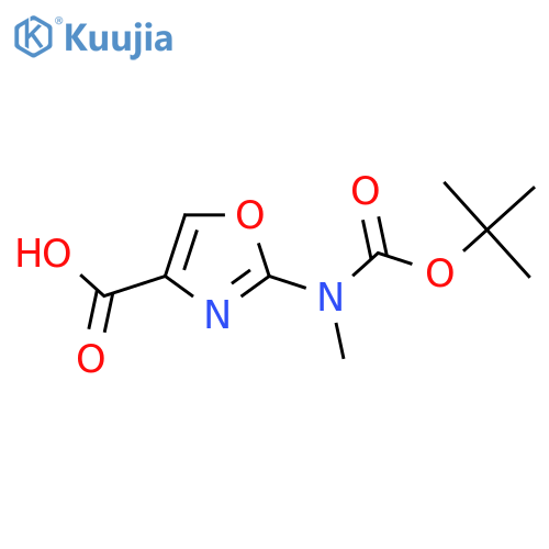 2-{(tert-butoxy)carbonyl(methyl)amino}-1,3-oxazole-4-carboxylic acid structure