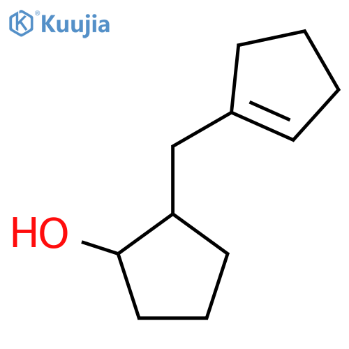 2-(cyclopent-1-en-1-yl)methylcyclopentan-1-ol structure