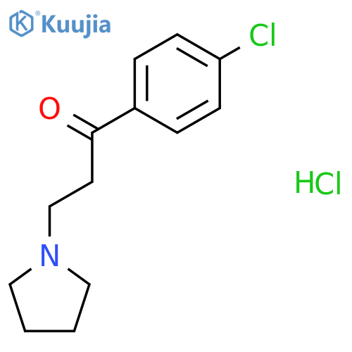 1-Propanone, 1-(4-chlorophenyl)-3-(1-pyrrolidinyl)-, hydrochloride structure