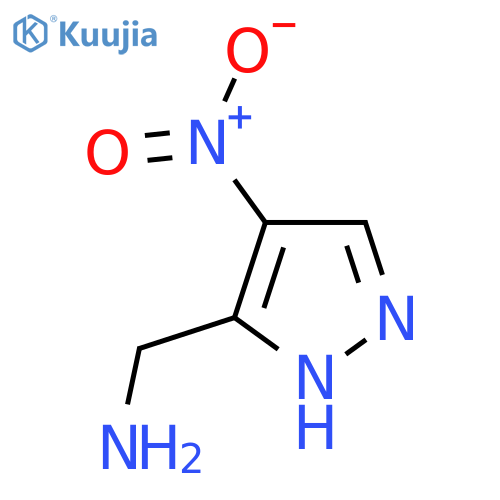 (4-nitro-1H-pyrazol-3-yl)methanamine structure
