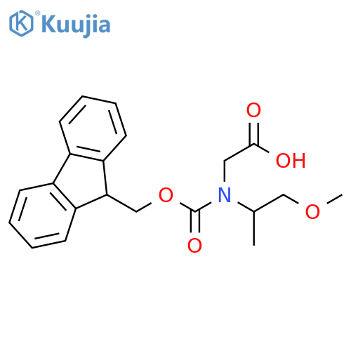 2-({(9H-fluoren-9-yl)methoxycarbonyl}(1-methoxypropan-2-yl)amino)acetic acid structure