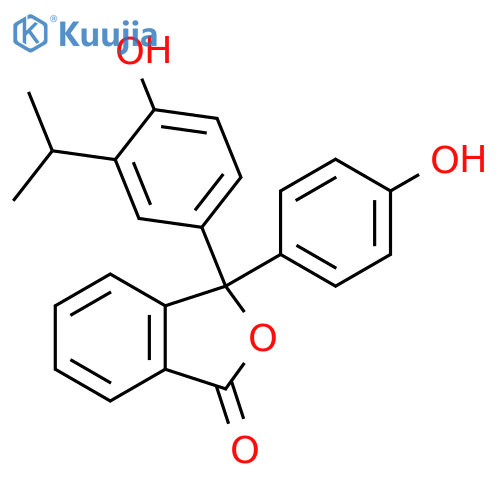 1(3H)-Isobenzofuranone, 3-[4-hydroxy-3-(1-methylethyl)phenyl]-3-(4-hydroxyphenyl)- structure