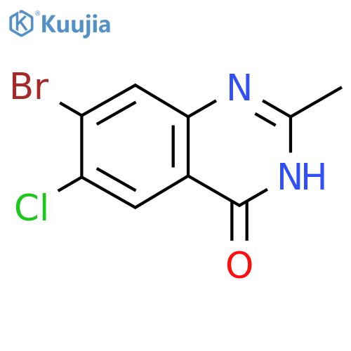 7-Bromo-6-chloro-2-methyl-3H-quinazolin-4-one structure