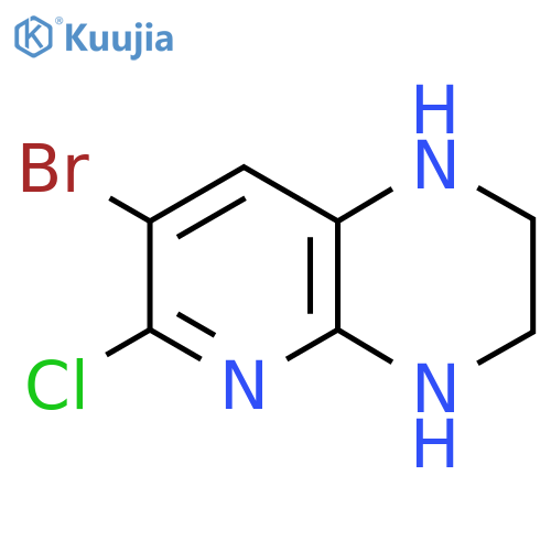 7-Bromo-6-chloro-1,2,3,4-tetrahydropyrido[2,3-b]pyrazine structure