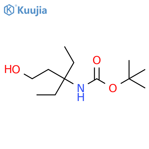 tert-butyl N-(3-ethyl-1-hydroxypentan-3-yl)carbamate structure