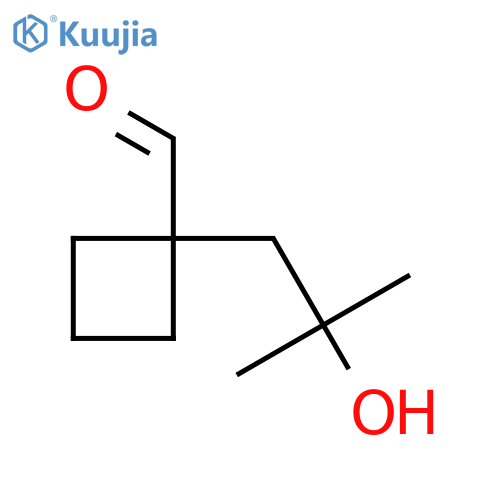 1-(2-Hydroxy-2-methylpropyl)cyclobutane-1-carbaldehyde structure