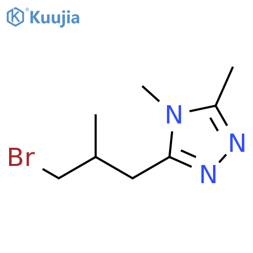 3-(3-Bromo-2-methylpropyl)-4,5-dimethyl-1,2,4-triazole structure
