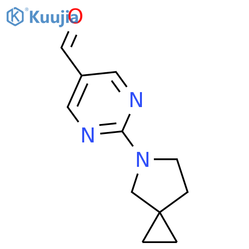 2-{5-azaspiro[2.4]heptan-5-yl}pyrimidine-5-carbaldehyde structure