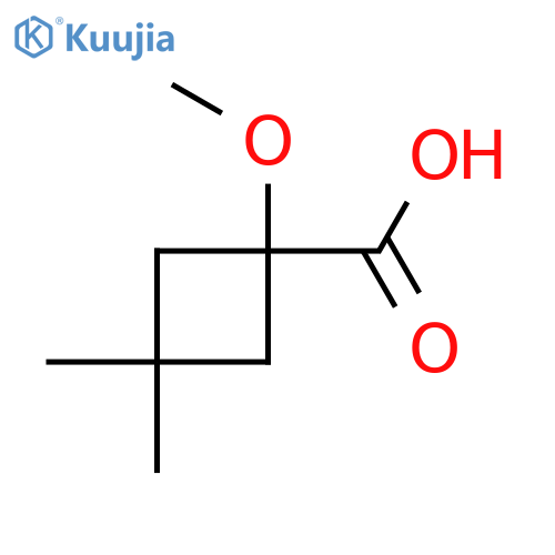 1-methoxy-3,3-dimethylcyclobutane-1-carboxylic acid structure
