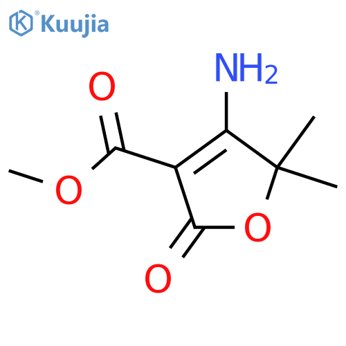 Methyl 4-amino-5,5-dimethyl-2-oxo-2,5-dihydrofuran-3-carboxylate structure