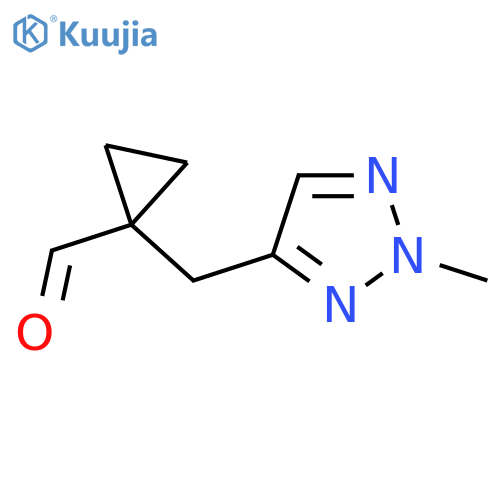 1-(2-methyl-2H-1,2,3-triazol-4-yl)methylcyclopropane-1-carbaldehyde structure