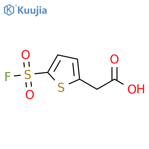2-5-(fluorosulfonyl)thiophen-2-ylacetic acid structure