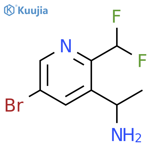 1-5-bromo-2-(difluoromethyl)pyridin-3-ylethan-1-amine structure