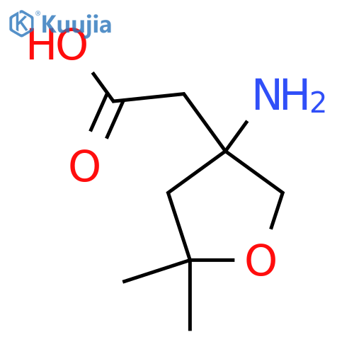 2-(3-Amino-5,5-dimethyloxolan-3-yl)acetic acid structure