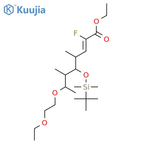 2-Octenoic acid, 5-[[(1,1-dimethylethyl)dimethylsilyl]oxy]-7-(2-ethoxyethoxy)-2-fluoro-4,6-dimethyl-, ethyl ester, (2E,4S,5R,6S,7S)- structure