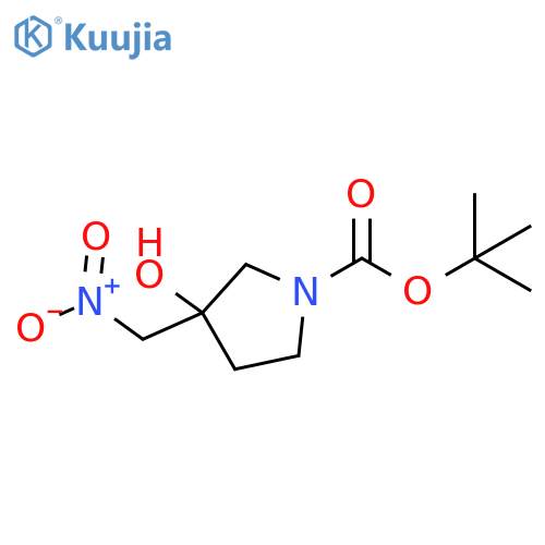 tert-butyl 3-hydroxy-3-(nitromethyl)pyrrolidine-1-carboxylate structure