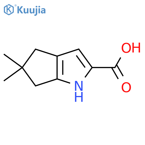 5,5-dimethyl-1H,4H,5H,6H-cyclopenta[b]pyrrole-2-carboxylic acid structure