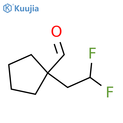 1-(2,2-Difluoroethyl)cyclopentane-1-carbaldehyde structure