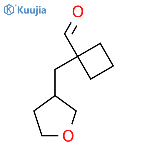 1-(oxolan-3-yl)methylcyclobutane-1-carbaldehyde structure