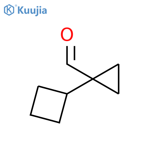 1-cyclobutylcyclopropane-1-carbaldehyde structure
