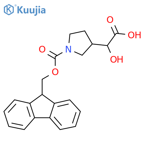 2-(1-[(9H-fluoren-9-ylmethoxy)carbonyl]pyrrolidin-3-yl)-2-hydroxyacetic acid structure