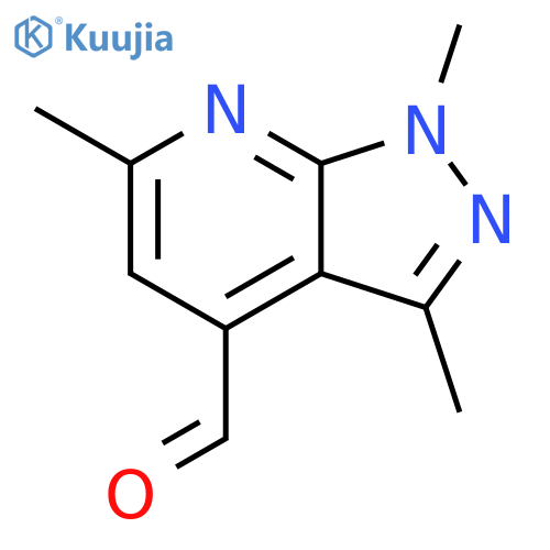 1,3,6-trimethyl-1H-pyrazolo[3,4-b]pyridine-4-carbaldehyde structure