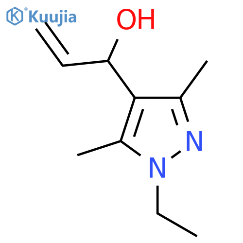 1-(1-ethyl-3,5-dimethyl-1H-pyrazol-4-yl)prop-2-en-1-ol structure