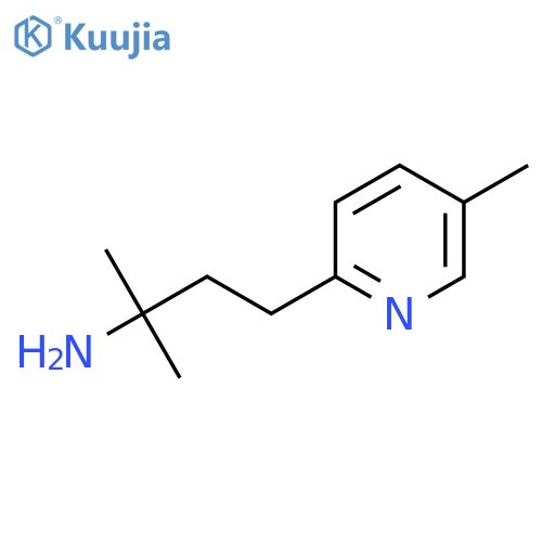 2-methyl-4-(5-methylpyridin-2-yl)butan-2-amine structure