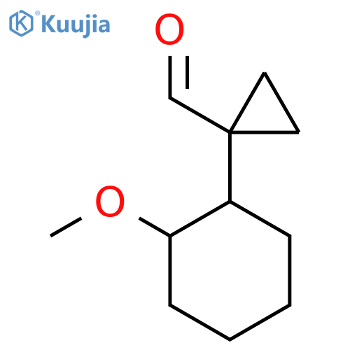 1-(2-Methoxycyclohexyl)cyclopropane-1-carbaldehyde structure